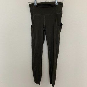 Lululemon Athletica Dark Green Fast and Free 25" Size 6